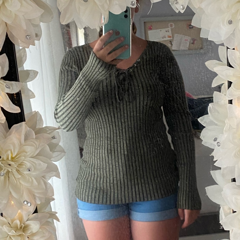 CLOSET CLEAROUT ‼️Green Knitted "Arizona Jean